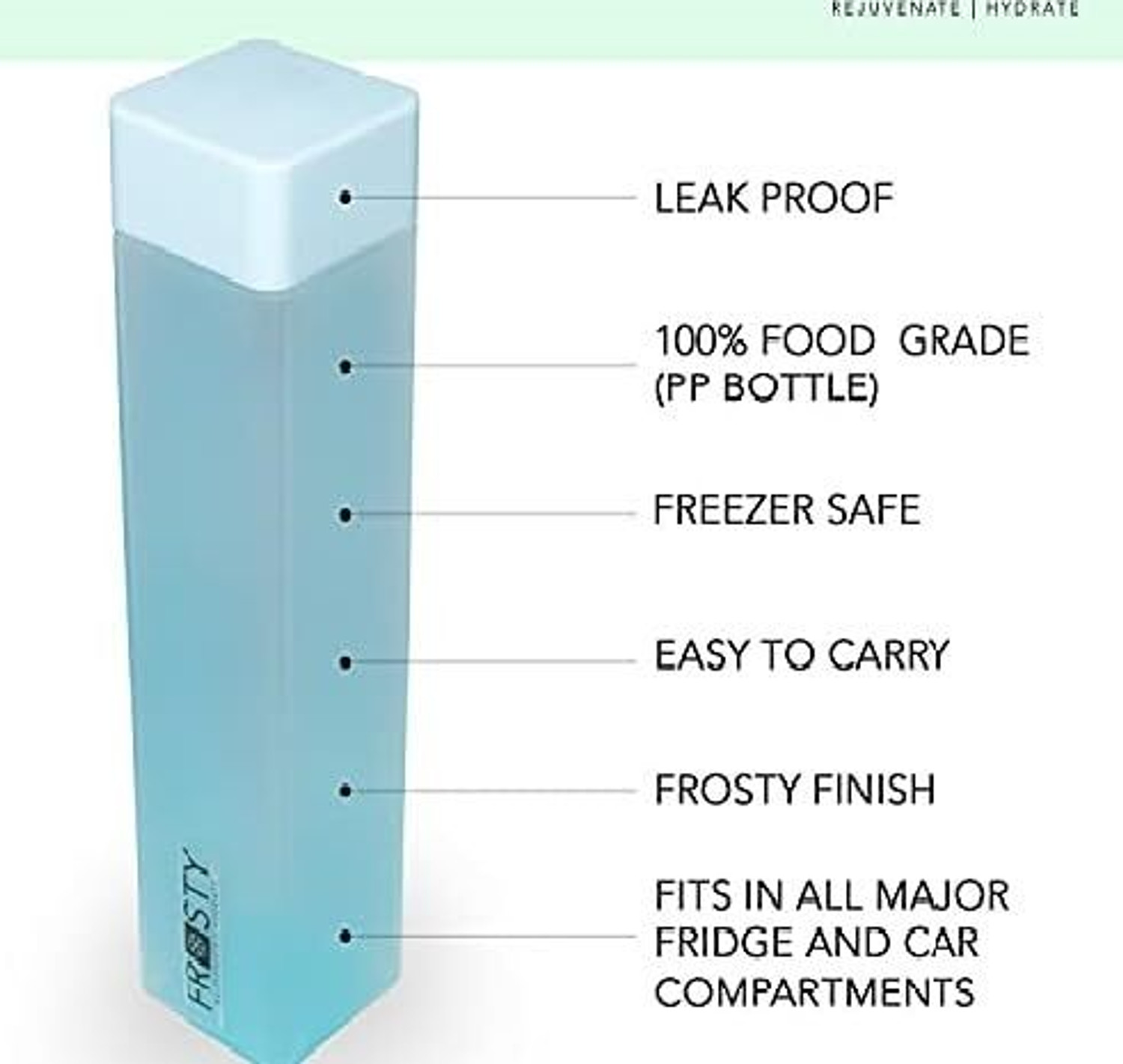 Image of RBGIIT Fridge Water Bottle Pack of 6 Pic Set H30 1000 ml Plastic Bottle