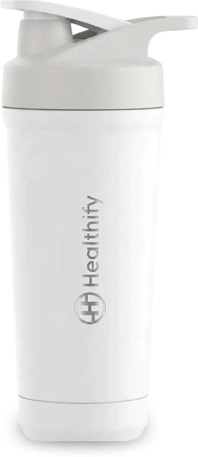Image of Healthifyme Premium Stainless Steel Gym Shaker Bottle | Patent Design | Leak-Proof 700 ml Stainless Steel Shaker