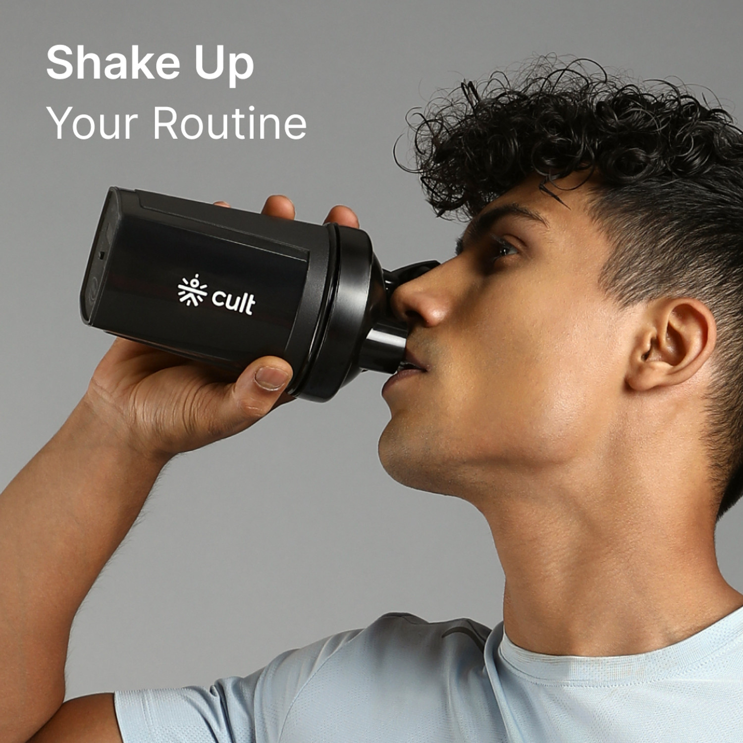 Image of Cult Shaker Bottle with Blender Ball Leakproof Flip top 500 ml Plastic Shaker