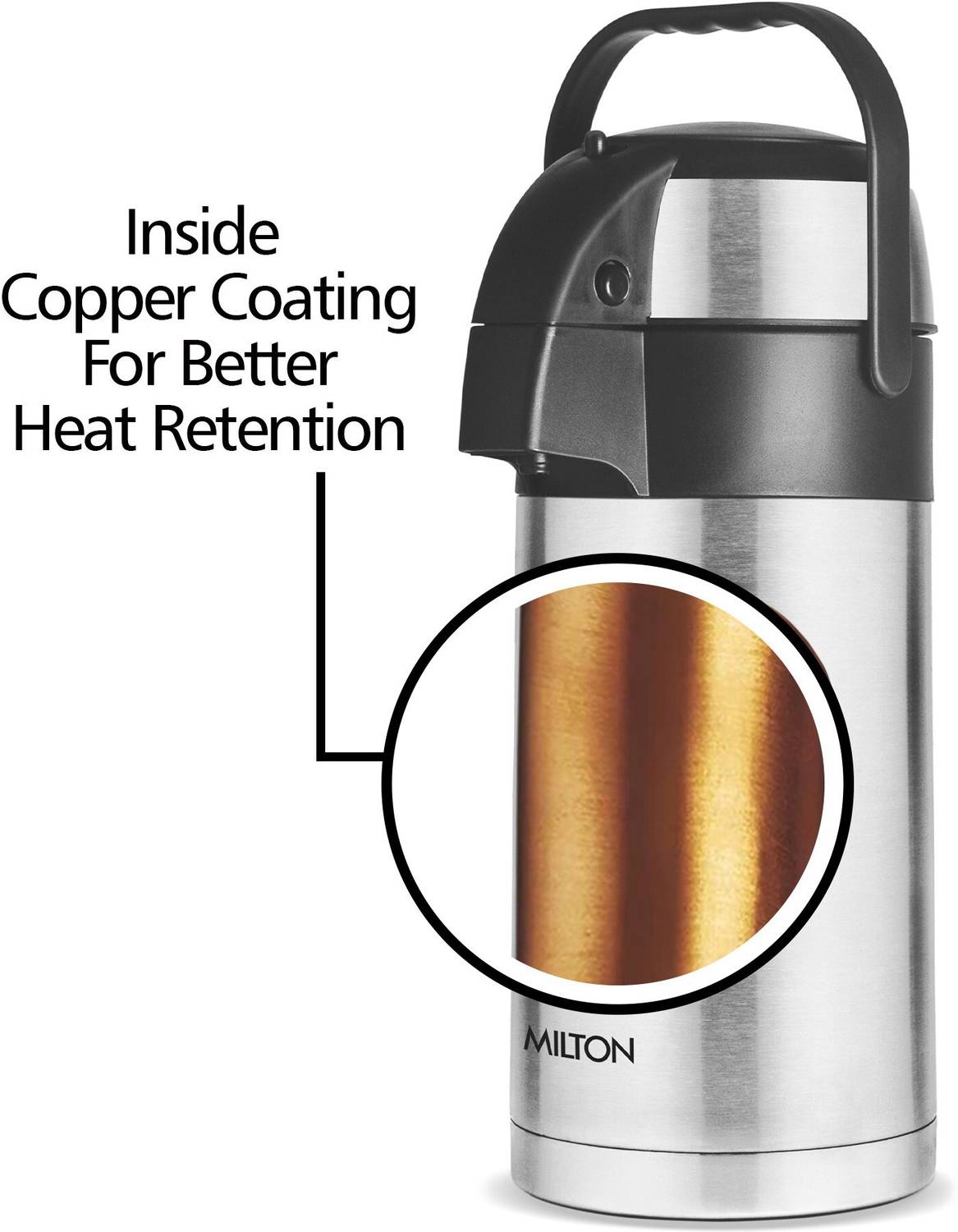 MILTON 3.48 L Steel Flask Beverage Dispenser - Image 4