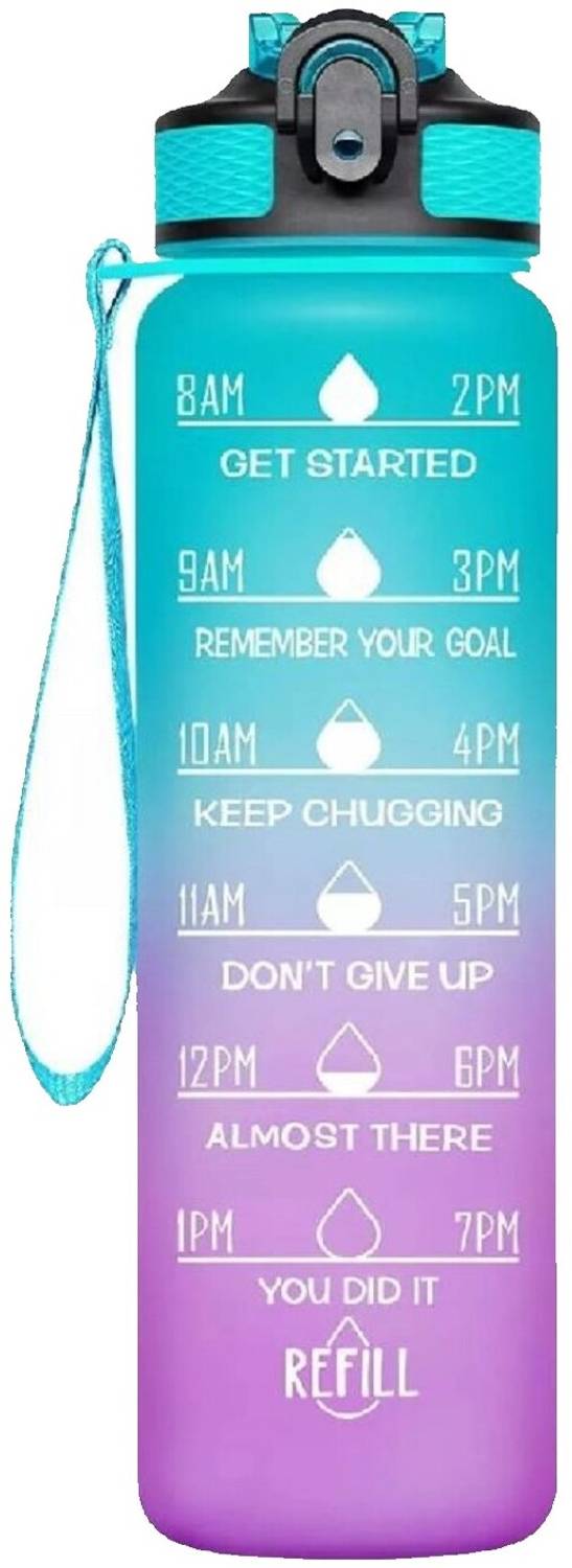 adorro bella Unbreakable Water Bottle 1 L with Motivational Time Marker, , 1000 ml Plastic Bottle