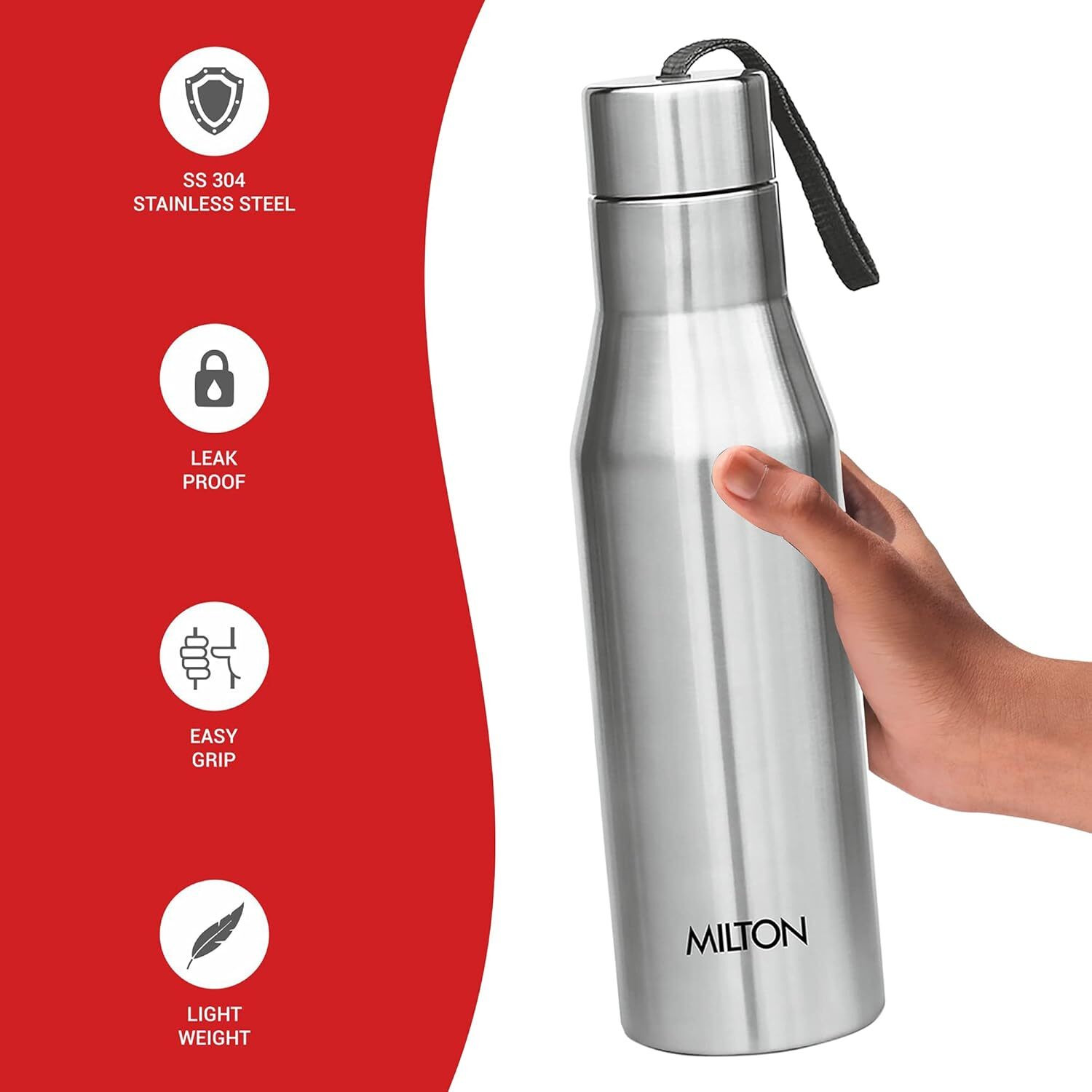Image of MILTON Super 750 Single Wall Stainless Steel Bottle Combo 650 ml Stainless Steel Bottle