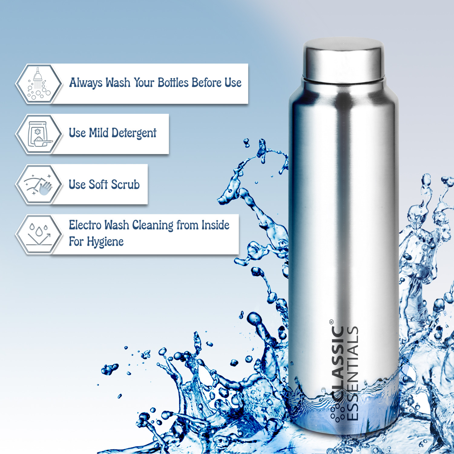 Image of Classic Essentials Hydrate 1000 ml Steel Bottle