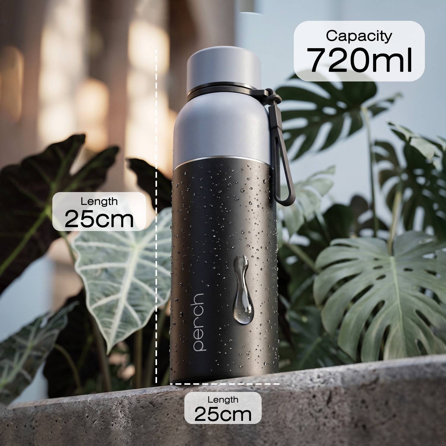 PERCH Zenith 720 ml Stainless Steel Flask - Image 5