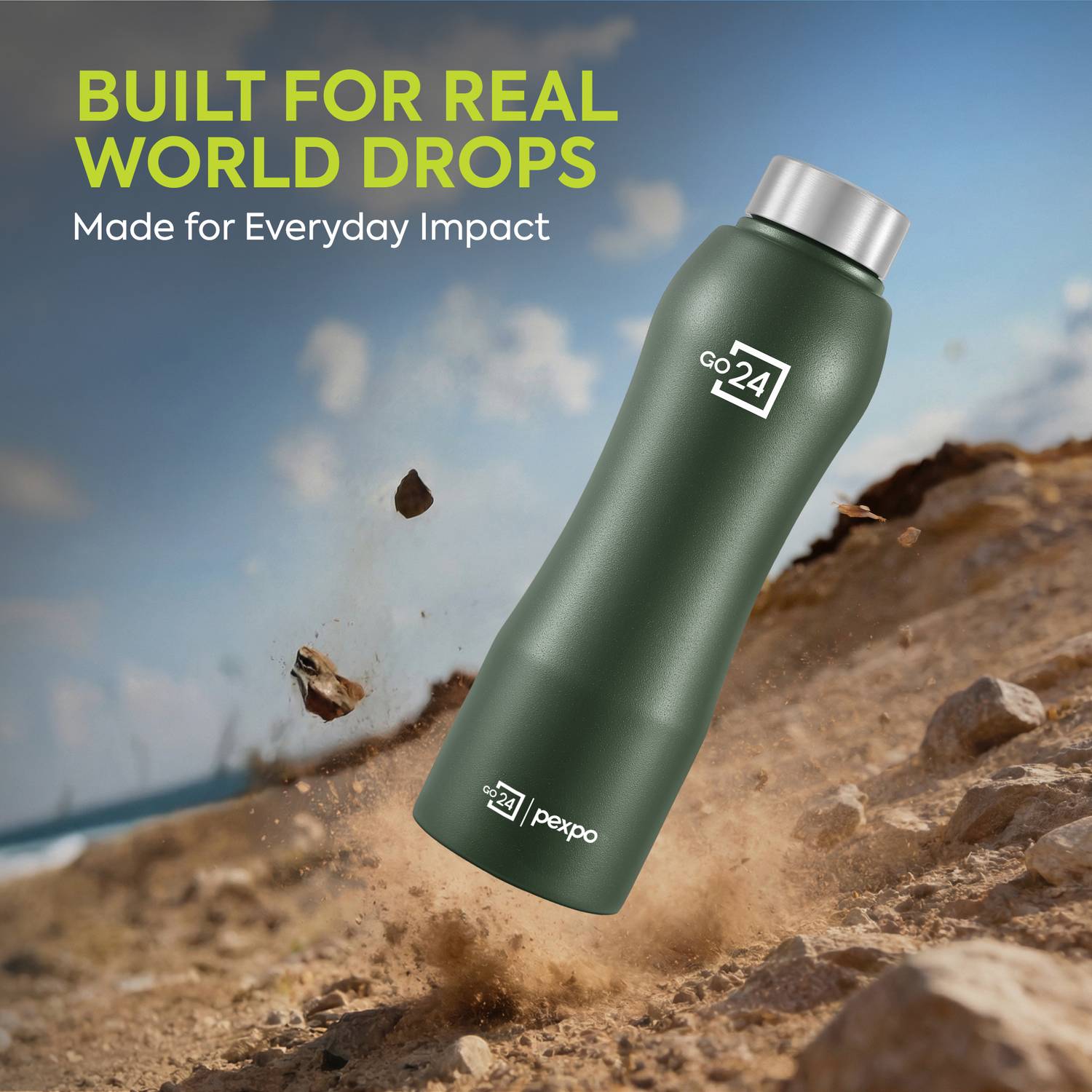 Go24 BISTRO 1000 ml Stainless Steel Bottle - Image 3