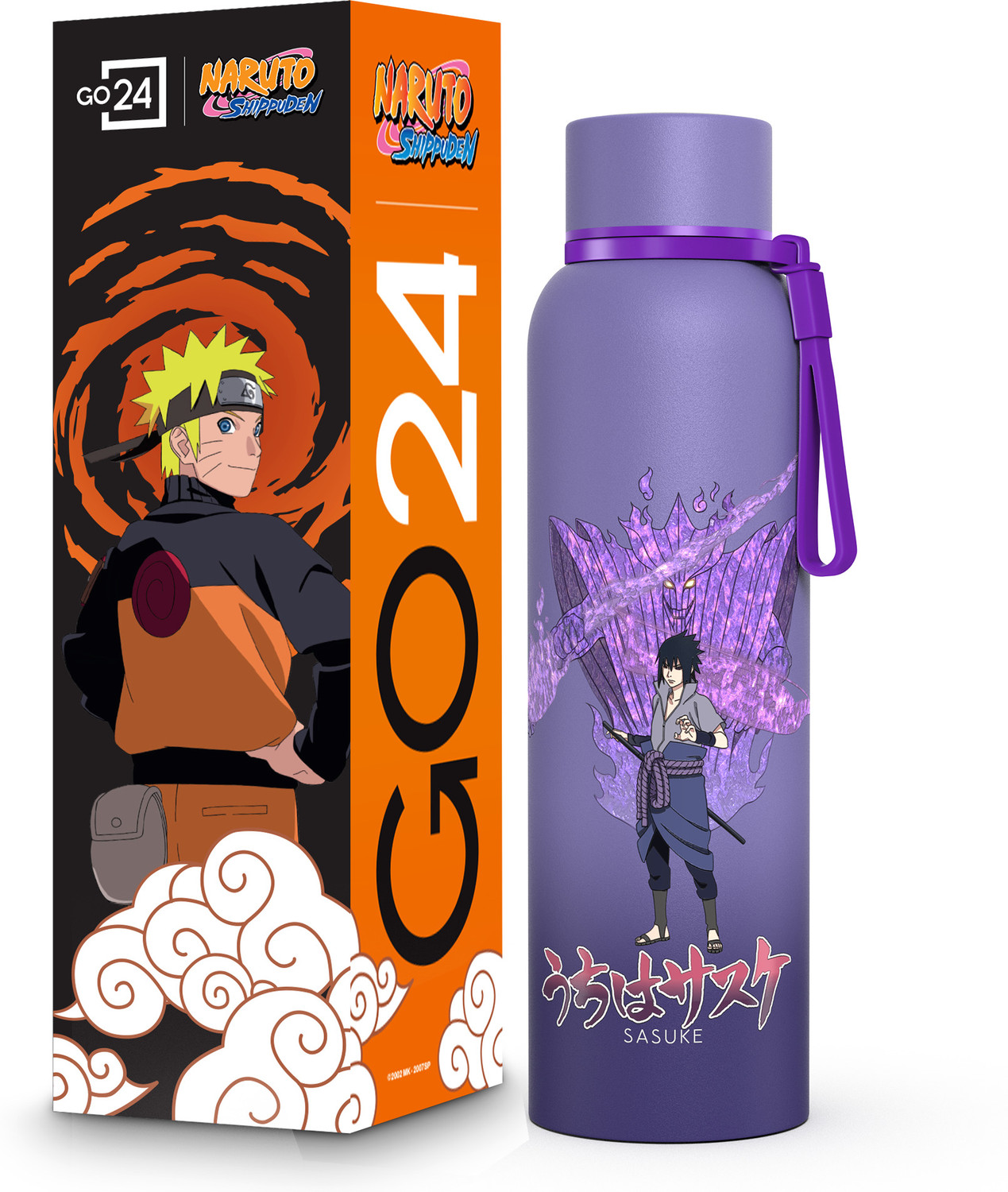 Image of Go24 Hot and Cold Water Bottle ISI Certified Thermosteel flask,Leakproof Bravo-Naruto 980 ml Stainless Steel Flask