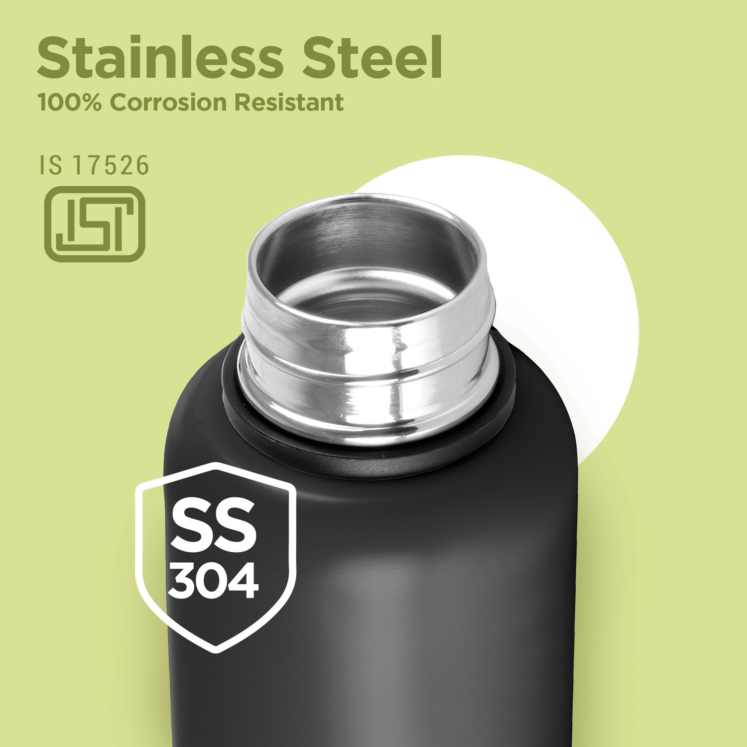 Image of MILTON Aura 1000 Thermosteel Water Bottle, ISI Certified, 24 Hr Hot and Cold 1 L Stainless Steel Flask