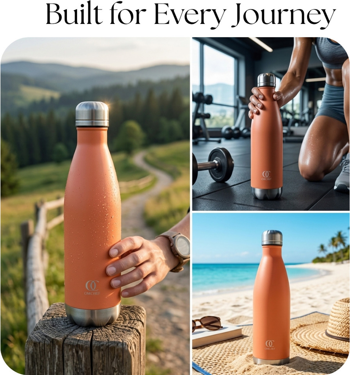 Image of Omichef Thermo Sleek | Vacuum Insulated Thermosteel Water Bottle | Hot & Cold 24 Hours 750 ml Steel Bottle