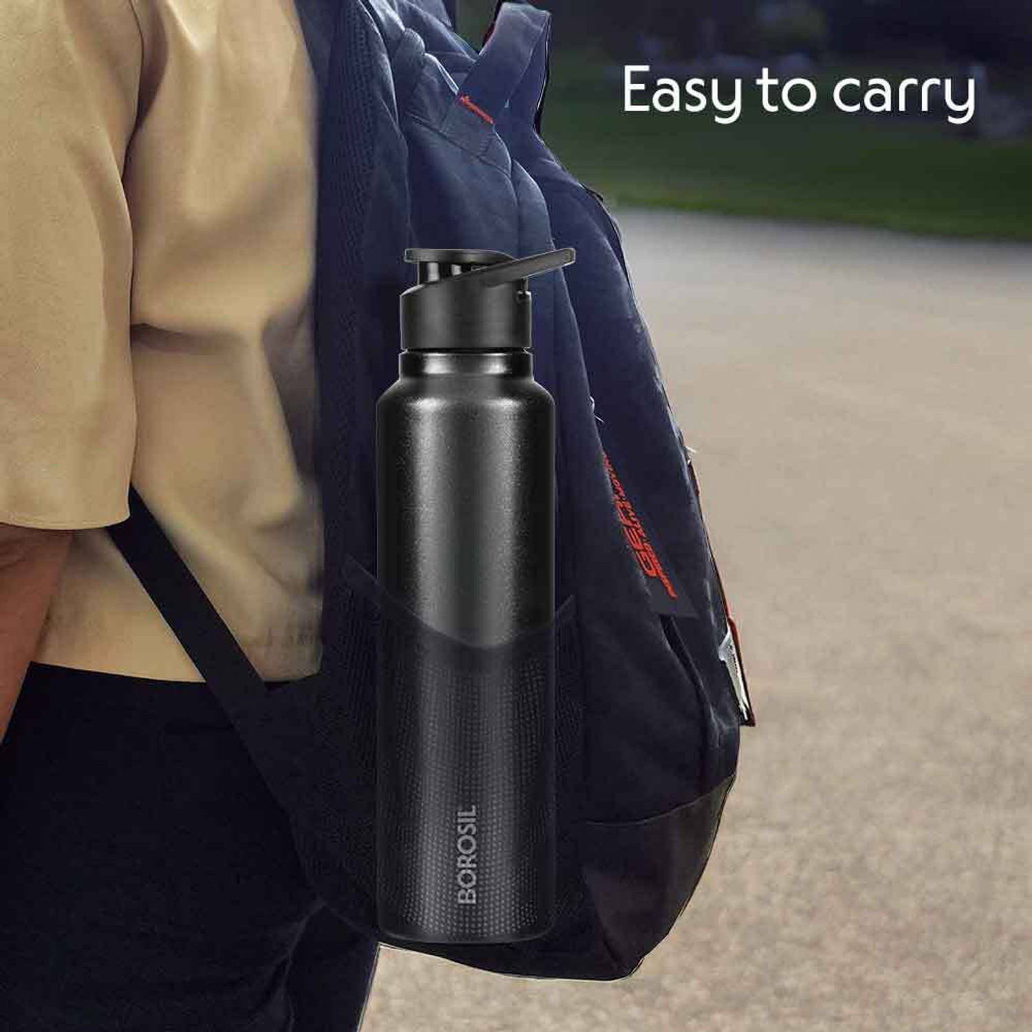 Image of BOROSIL 1 L Sipfresh Galaxy Single Wall Water Bottle for Office, School, College & Gym 1000 ml Steel Bottle