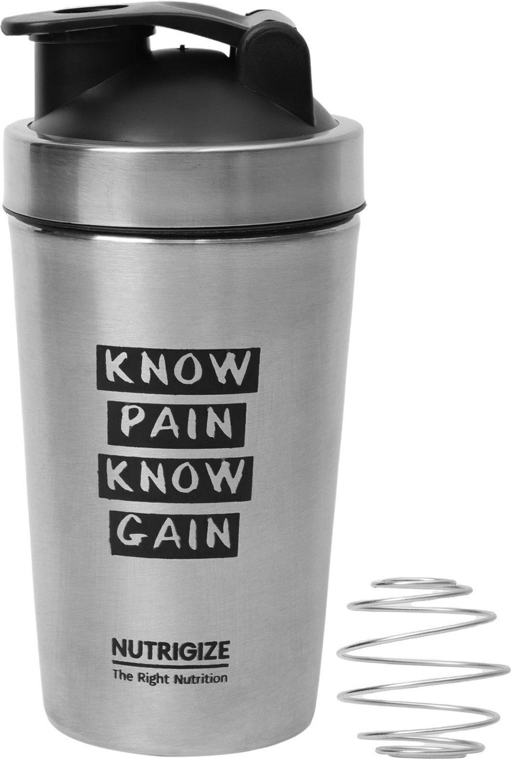 Image of Nutrigize Stainless Steel Shaker Bottle for Gym | Leak Proof | Shaker Bottle Steel 590 ml Steel Shaker