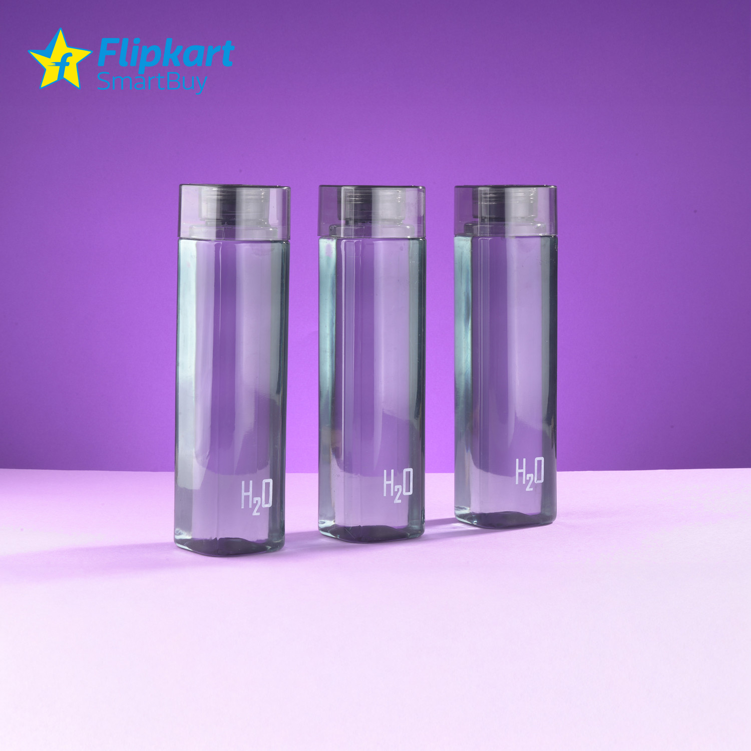 Image of Flipkart SmartBuy FS P03 BLACK SQUURE H2O WATER BOTTLE 1010 ml PET Bottle