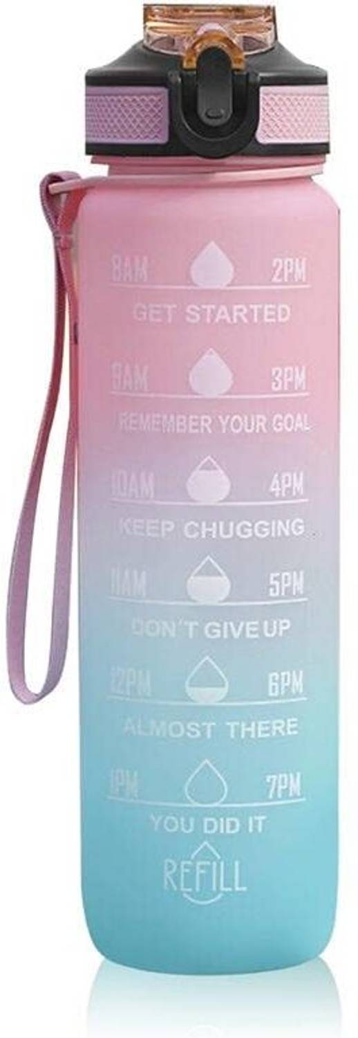 Akhuratha 1 L Motivational Water bottle Sipper Water bottle for Adults Kids Leakproof 1000 ml Water Bottle