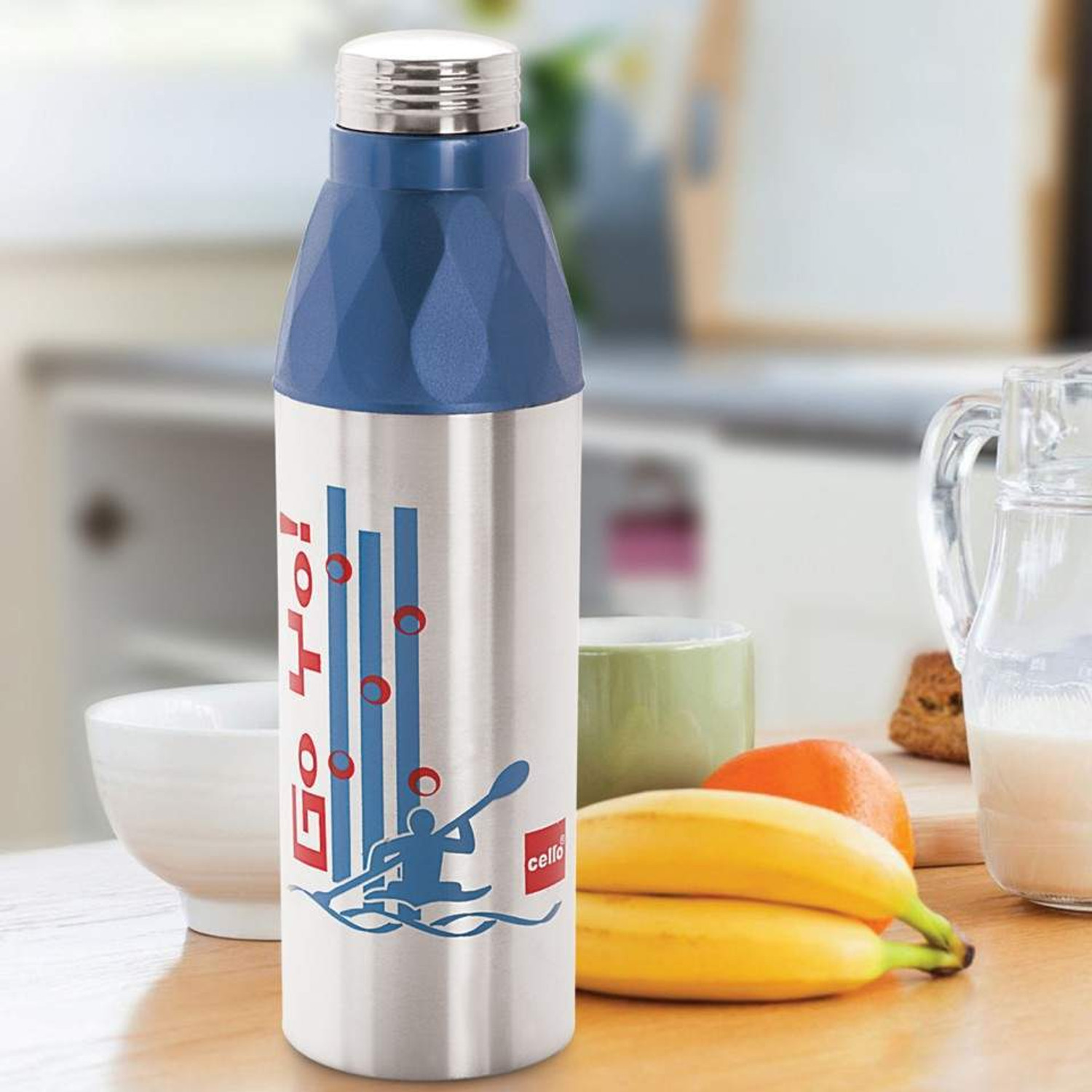 Image of cello GO YO WATAER BOTTLE, 900 ML,BLUE 900 ml Plastic Bottle