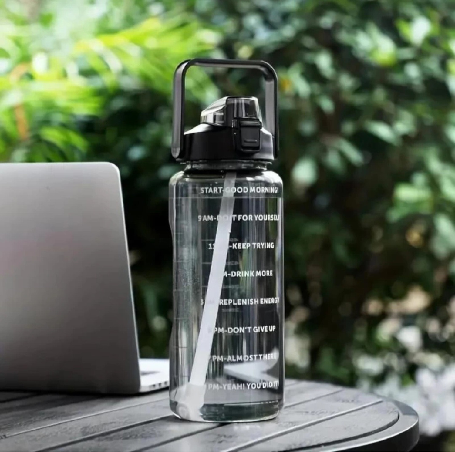 Image of CENTUREUM Motivational Travel Plastic Water Bottle 2000 ml Plastic Sipper