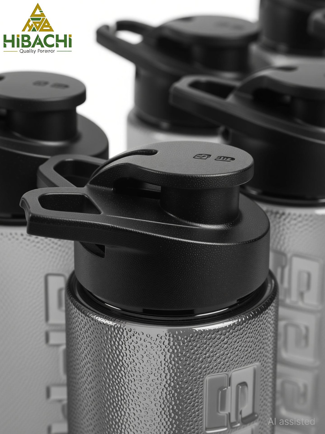 Image of HIBACHI Quick-Sip Lid, Durable, BPA-Free, Leak-Proof, Travel-Friendly for Office, Home 900 ml PET, Plastic Bottle