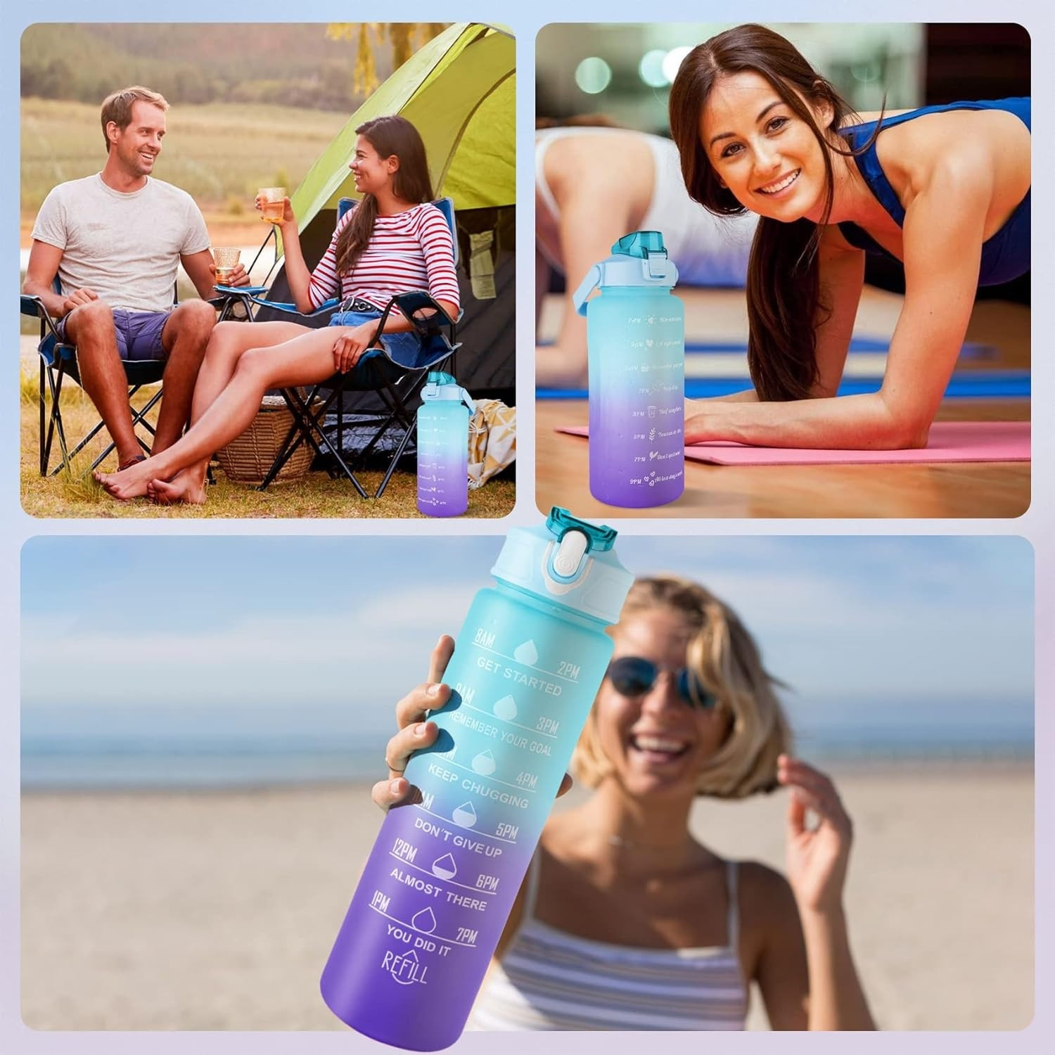 Image of HSR Leakproof Water Bottle For Gym, Office, Sports, hiking, cycling Water Bottle 2000 ml Plastic Bottle