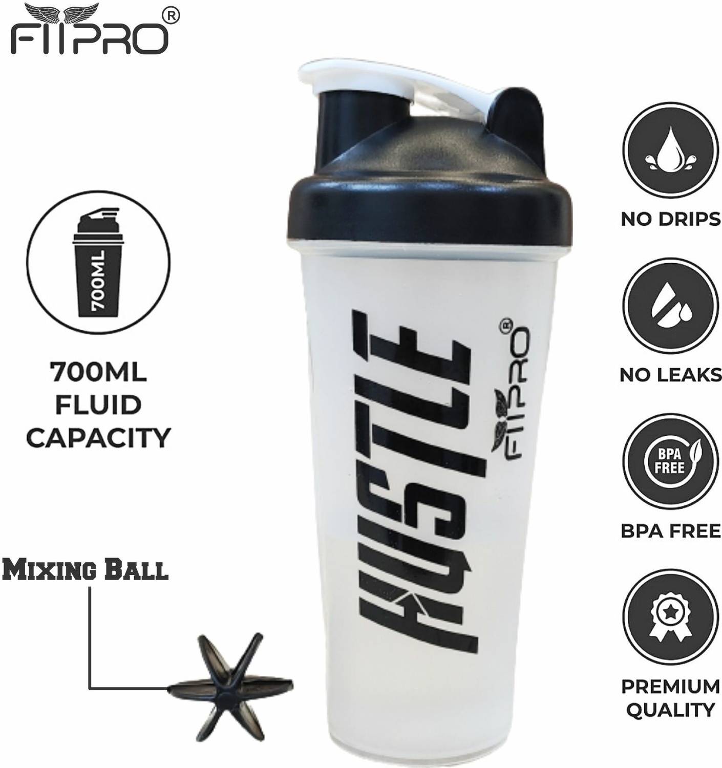 Fitpro Gym Shaker Bottle 700 ml - Image 2