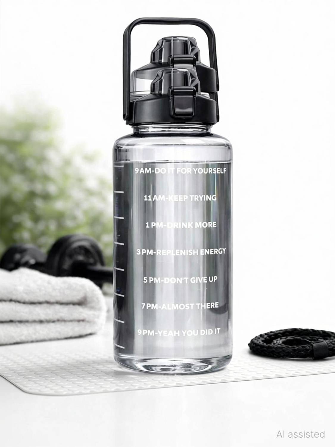 Aarvixa 2000 ml Motivational Plastic Bottle - Image 2