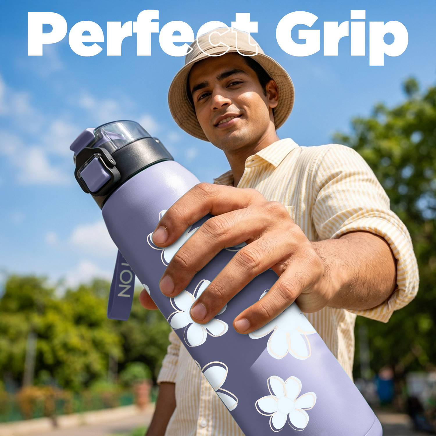 Image of MILTON Steel Edge 900 Vacuum Insulated Water Bottle 600 ml Hot & Cold Purple 600 ml Stainless Steel Bottle