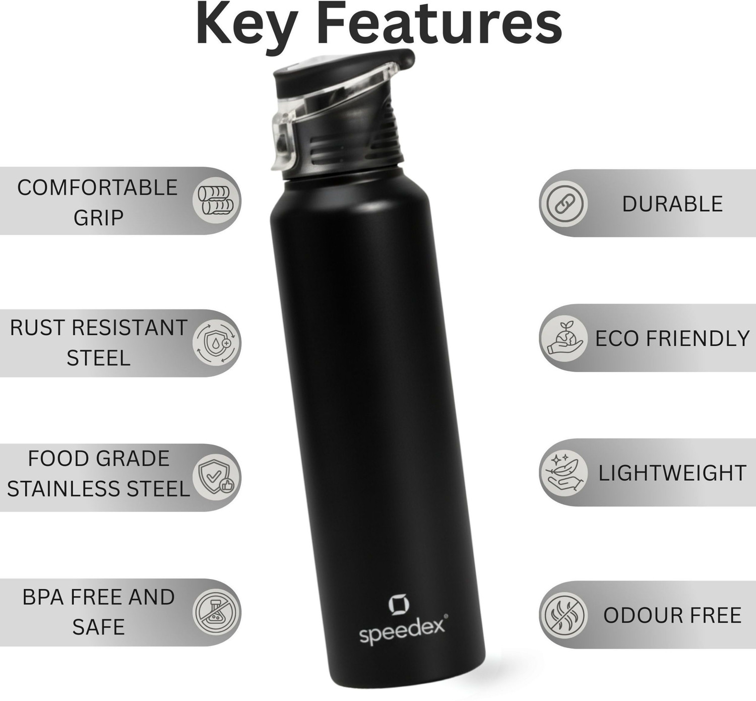 Image of SPEEDEX Water Bottle 1 Ltr for Men, Women, Kids, Adults, School 1000 ml Stainless Steel Bottle
