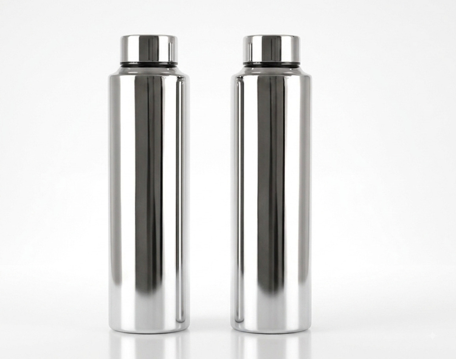 Image of Steelvo Water Bottle 1000 ml Stainless Steel Bottle (Pack of 2, Silver)