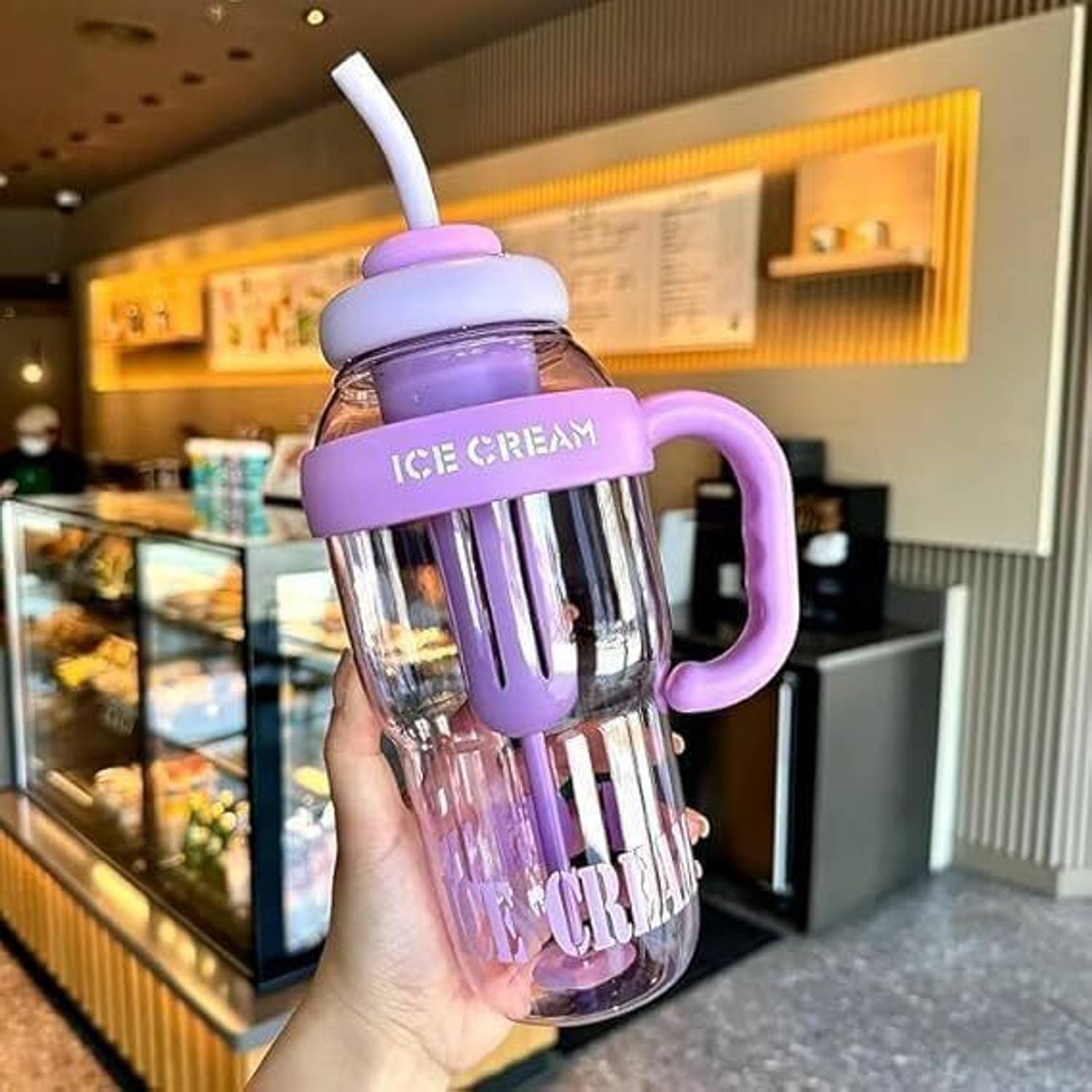 MSPATELCO Ice Cream Water Bottle 1300ml White - Image 1