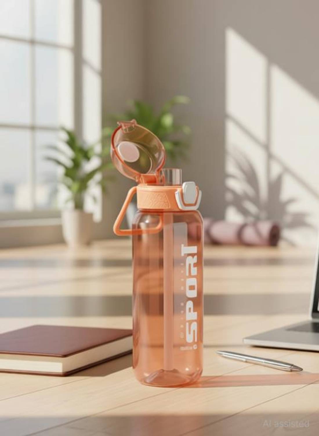 BELLERBIRD Sport Water Bottle For Gym,School,Office,College,Running,cycling 950 ml Plastic Bottle