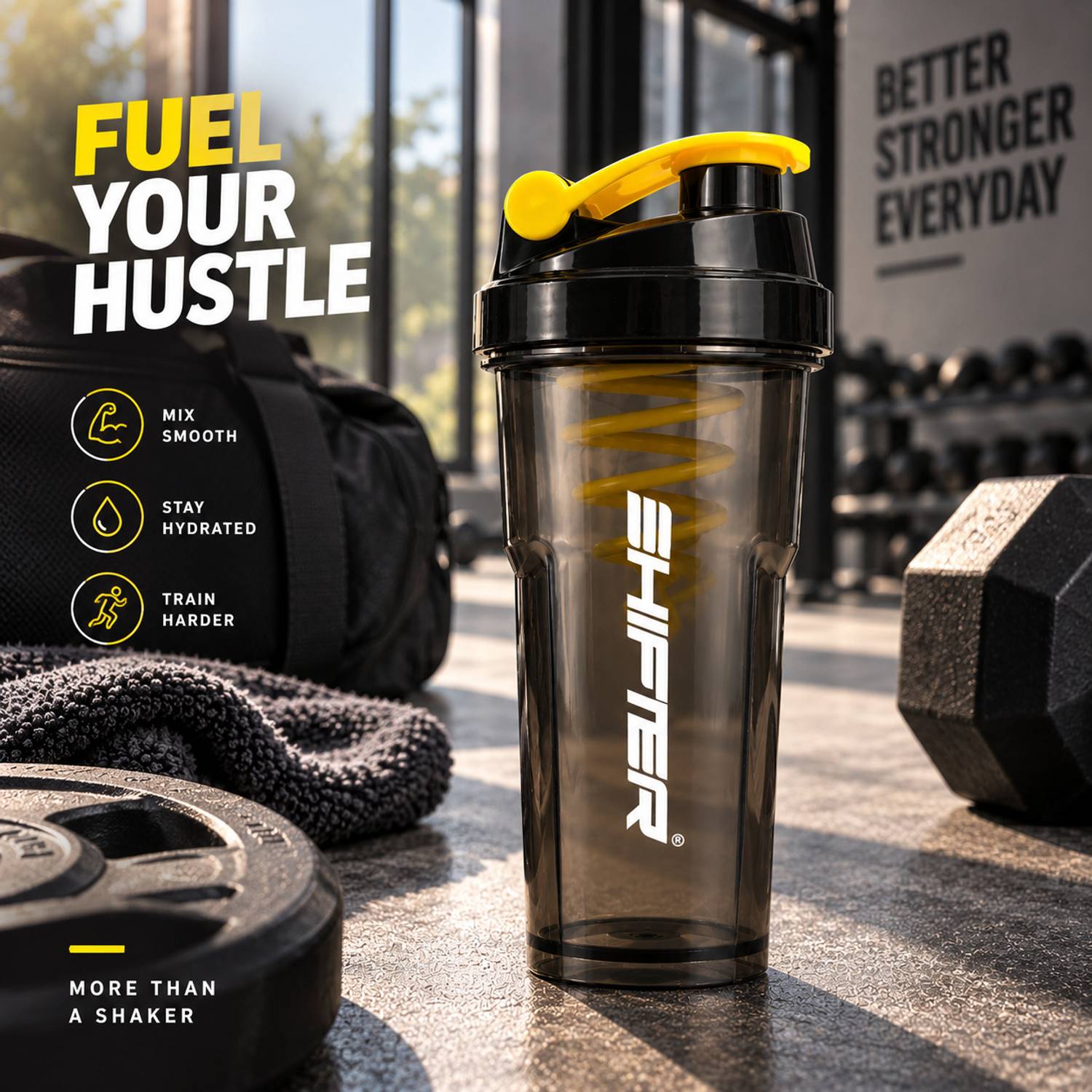 SHIFTER Gym Shaker Bottle 750 ml - Image 2