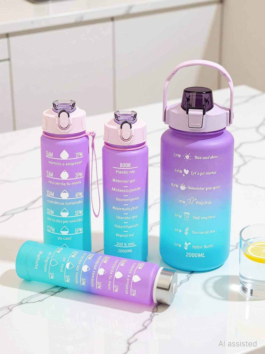 Torchit Set of 3 Water Bottle 2000ML, 900ML, 300ML with