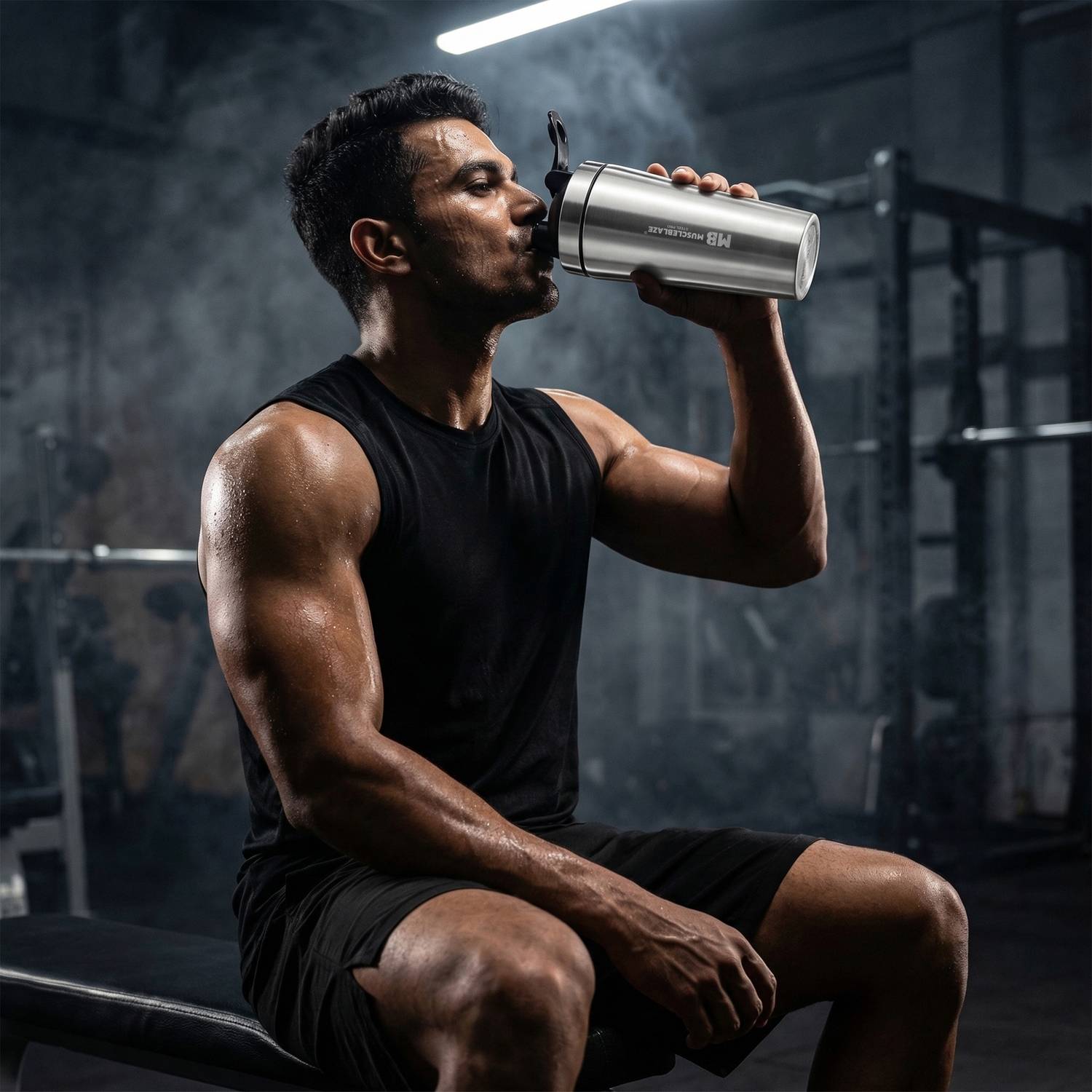 MUSCLEBLAZE Stainless Steel Gym Shaker 700 ml - Image 3