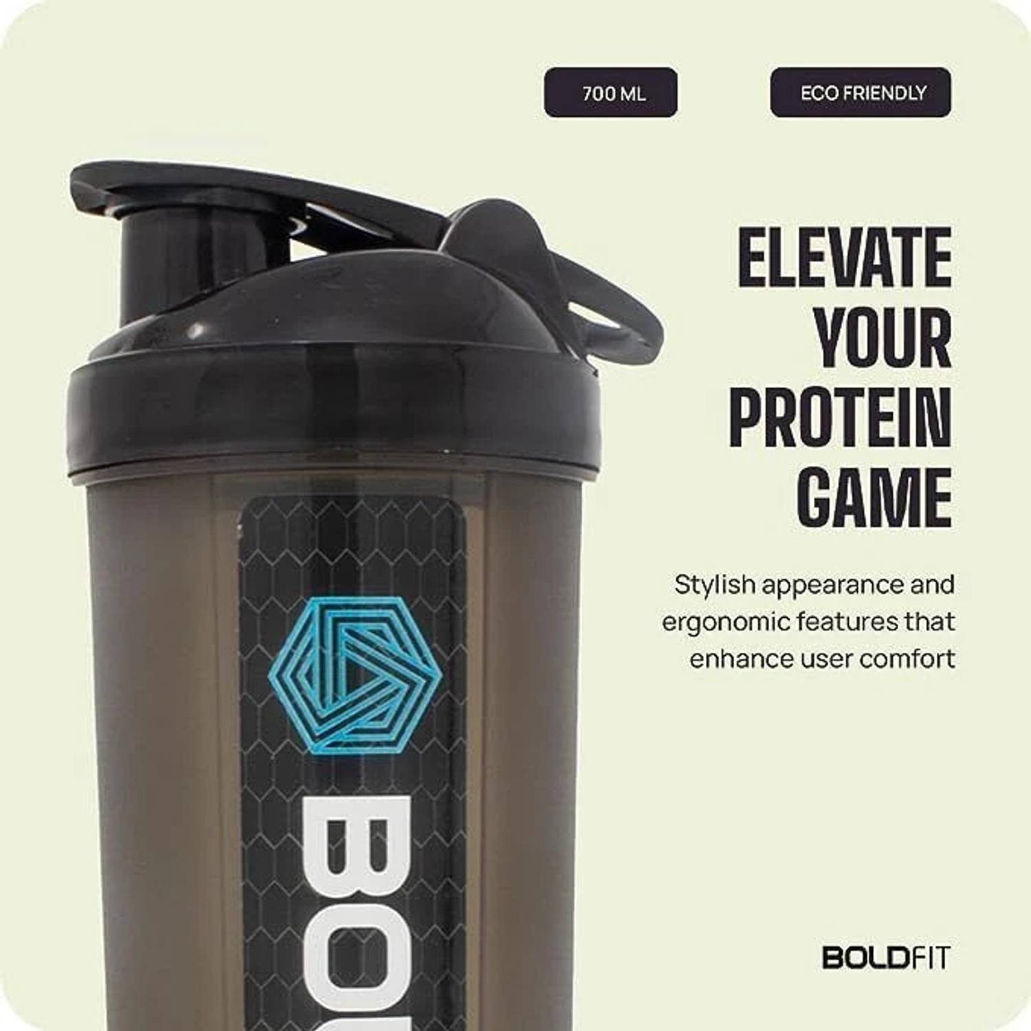 BOLDFIT Typhoon 700 ml Gym Shaker Bottle - Image 4
