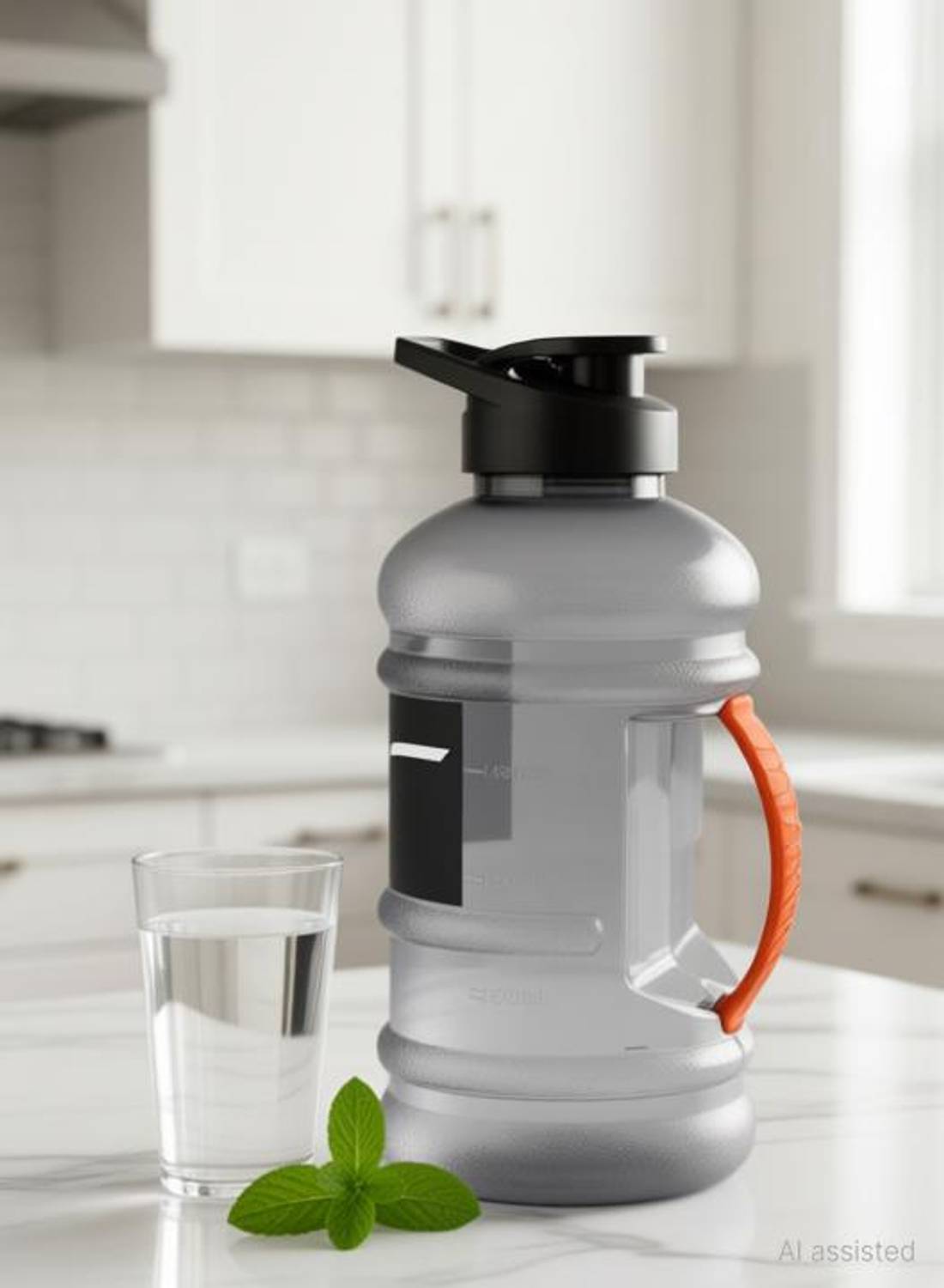 BHARAT OCEAN Sports Gym 1.5 Liters Gallon Water Bottle with Mixer and Strainer 1500 ml Plastic Bottle