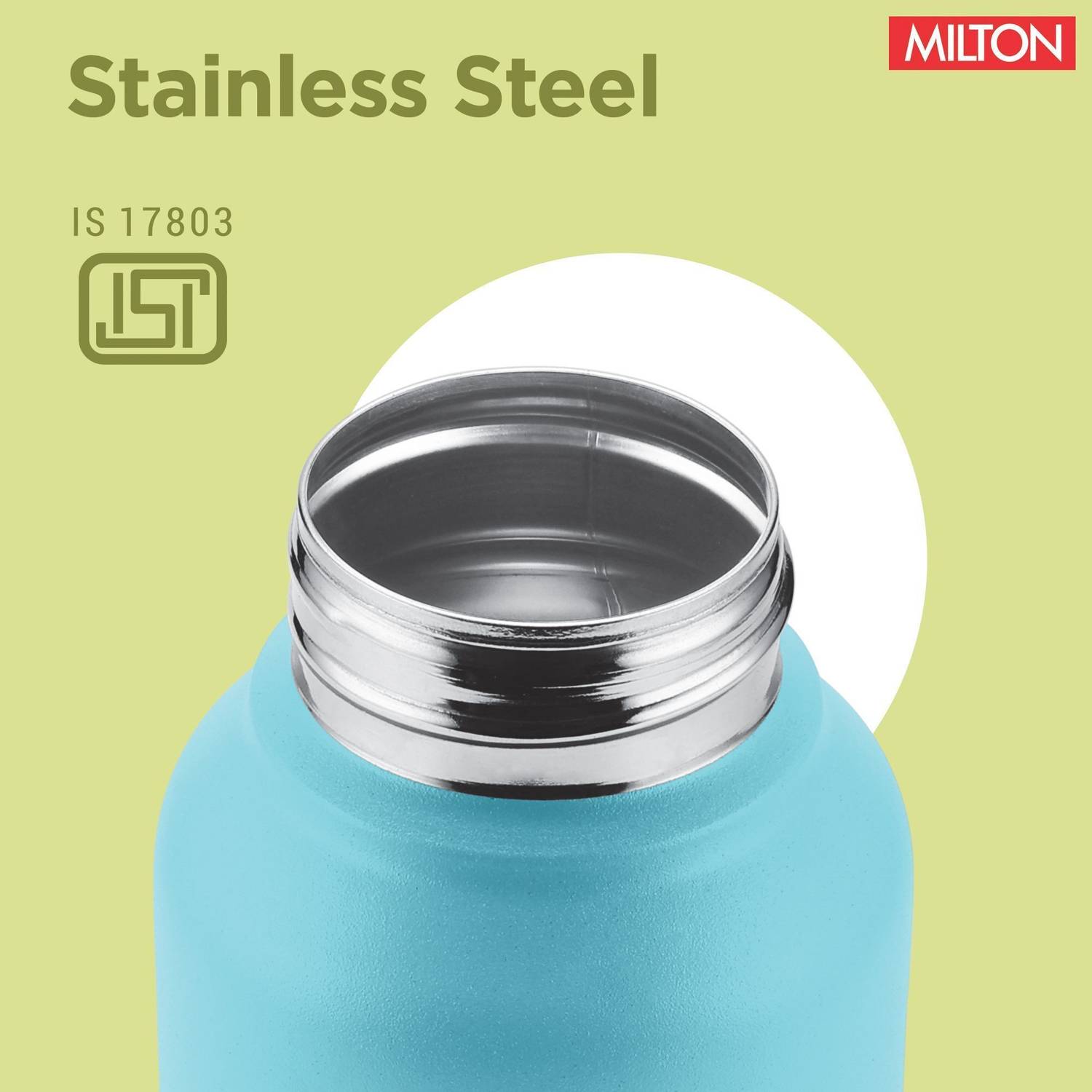MILTON Torino 1000 Steel Water Bottle, 980 ml, Blue - Image 2