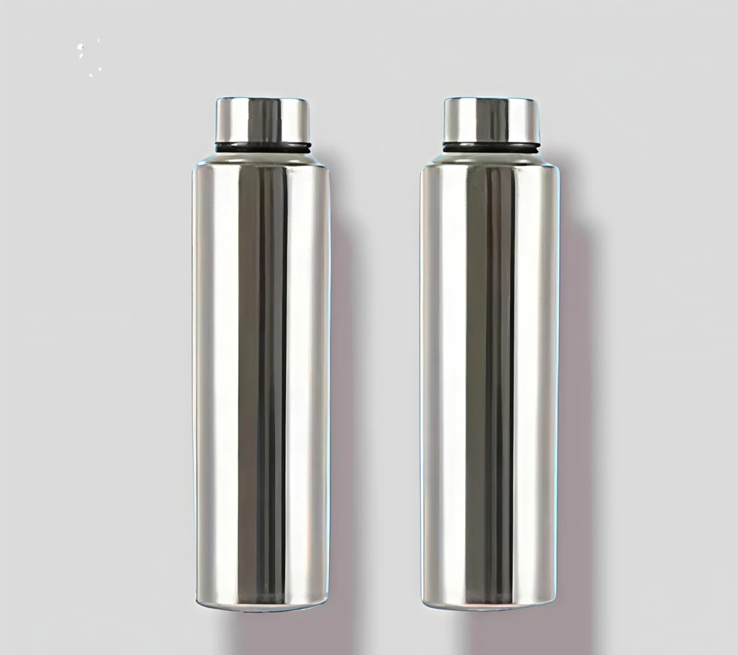 Image of bluline Pleasant Matt Fridge Bottle 1000 ml Steel Bottle (Pack of 2, Silver) 1000 ml Stainless Steel Bottle