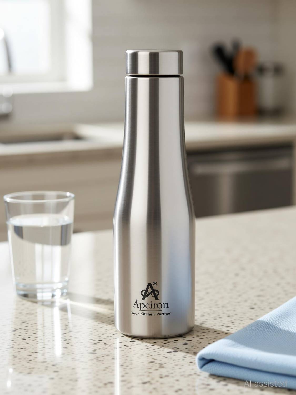 Apeiron Pyramid SS Bottle Pack Of 1 1000 ml Steel Bottle