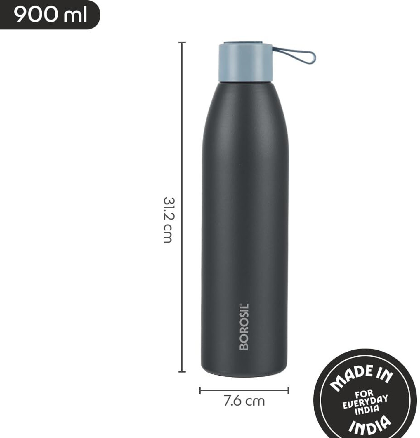 Image of BOROSIL 750 ml Stainless Steel Flask 900 ml Stainless Steel Flask