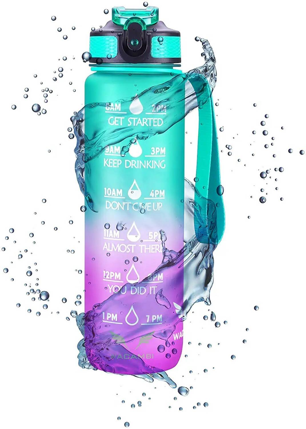 adorro bella Plastic Bottle 1 Litre For Men, Women, Boys,girls, For Home, (Iris Emerald) 1000 ml Plastic Bottle