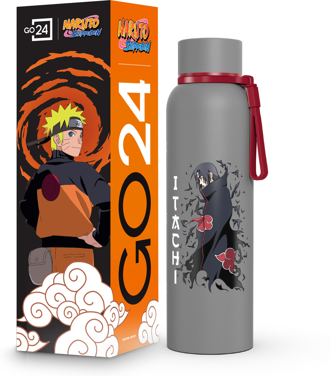 Image of Go24 Naruto 1000 Stainless Steel Hot and Cold Water bottle ISI Certified Thermosteel 980 ml Stainless Steel Flask