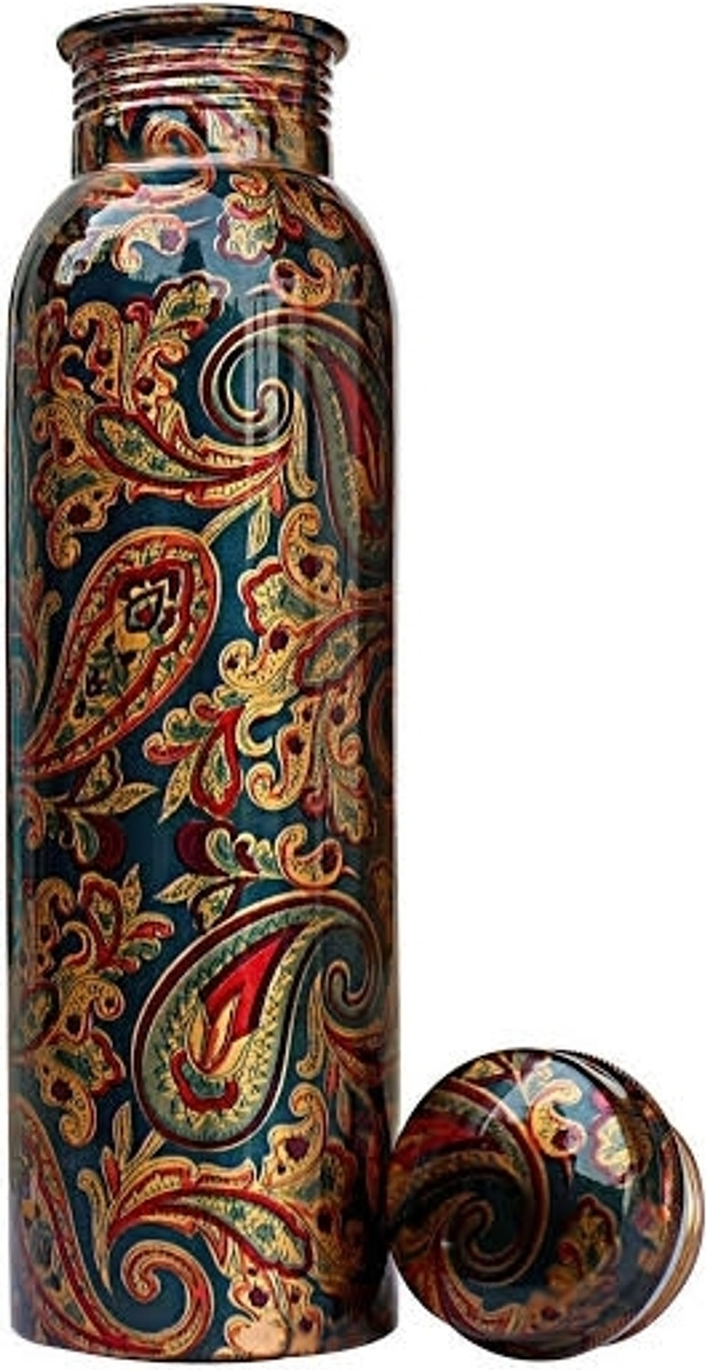 Image of bottlewala Printed 1000 ml Copper Bottle