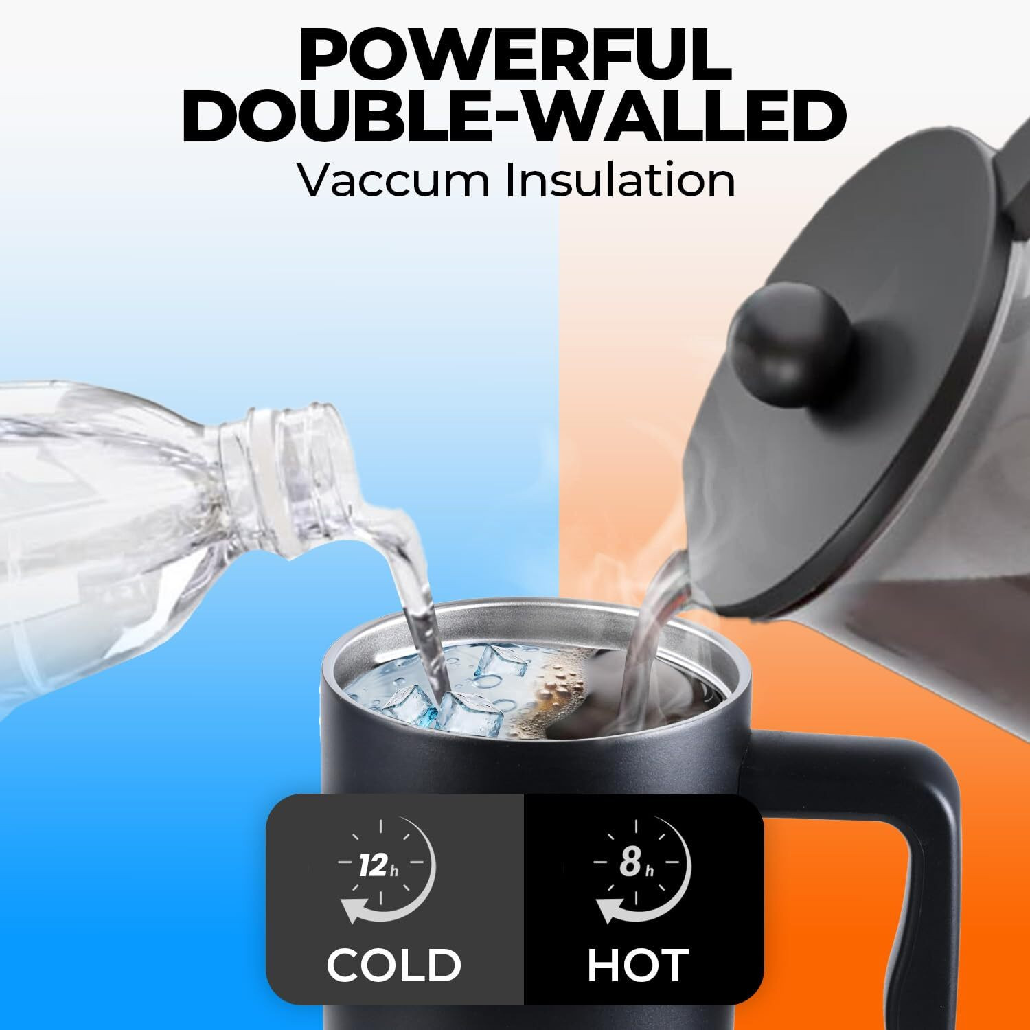 Image of INDIWARRIOR Sipper Bottle Double Insulated Tumbler With Handle And Straw Accessories 1200 ml Stainless Steel Bottle