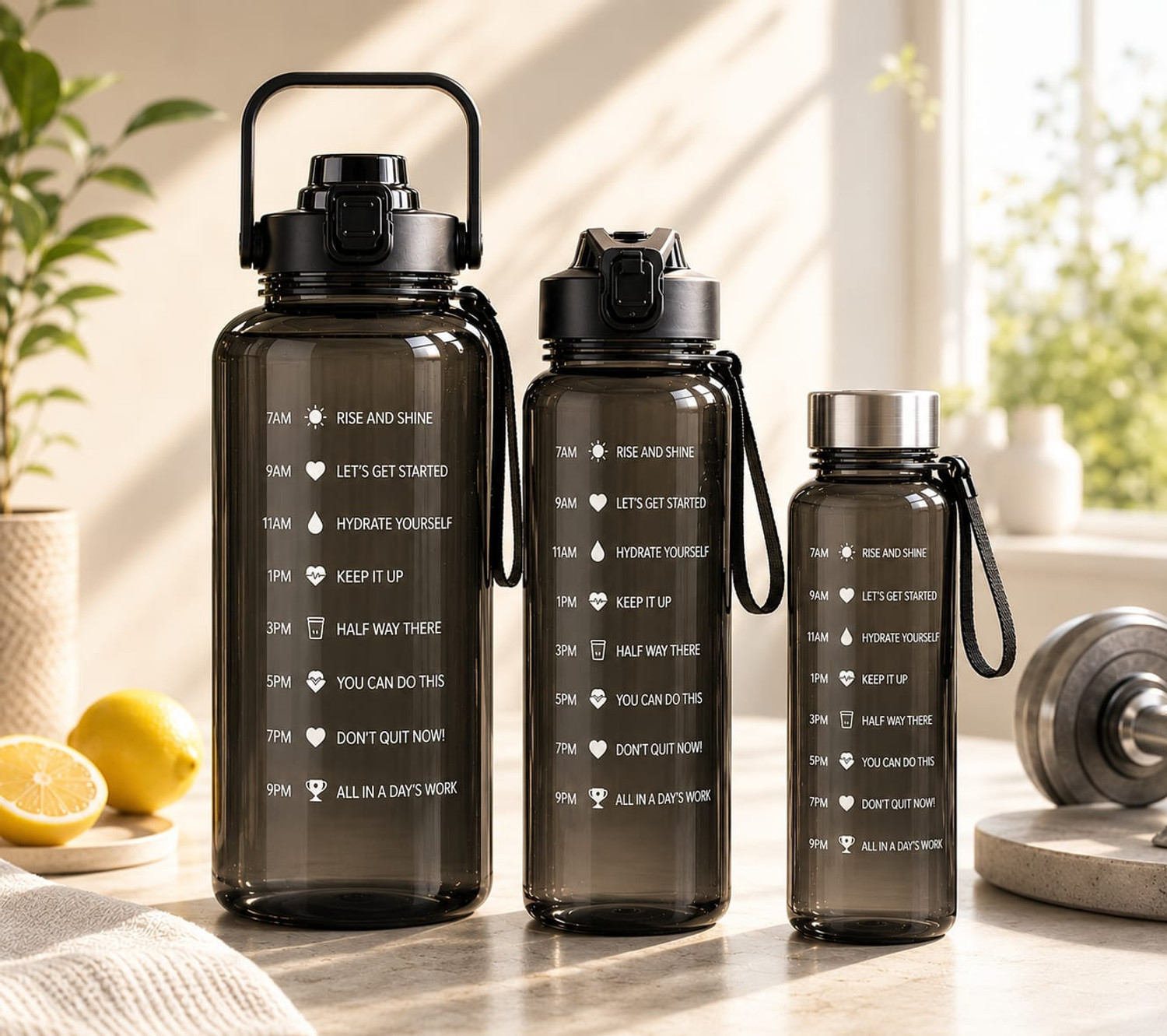 Image of Unisky Motivational Leak Proof 3000 ml Plastic Bottle