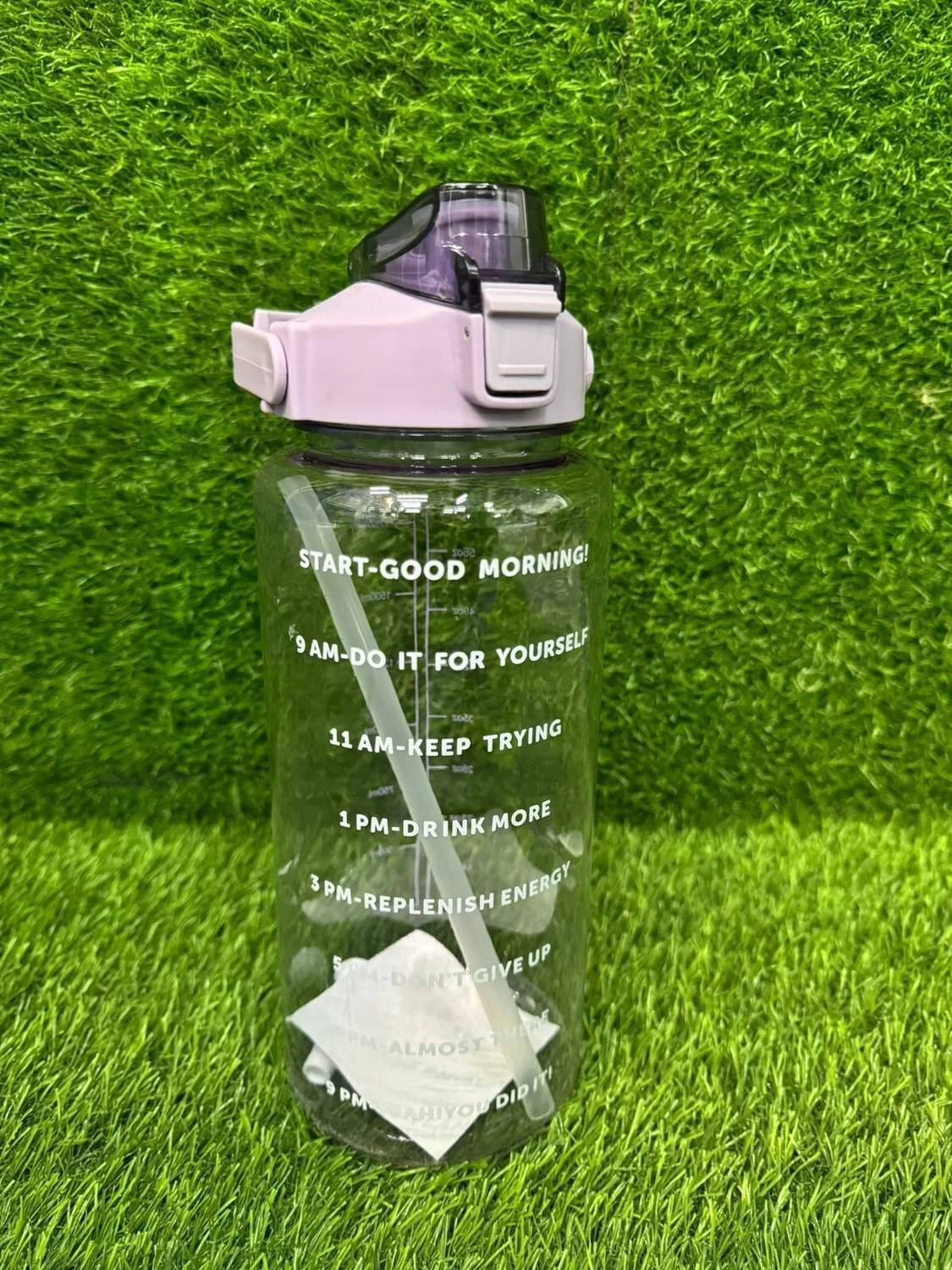 AANZIA Portable Transparent Clear Water Bottle, Large Capacity Leak-Proof Sipper 2 L 2000 ml Plastic Bottle