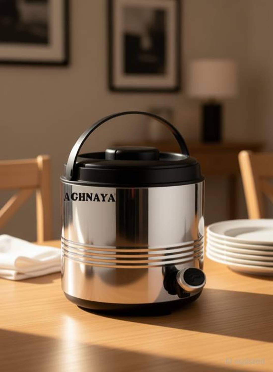 AGHNAYA Insulated 3 litre Stainless Steel Water Jug Hot & cold PUF insulated 3000 ml Steel Flask