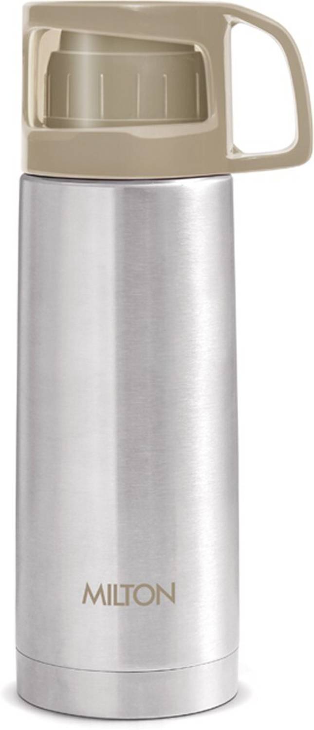 MILTON Thermosteel Glassy Drinking Cup Lid, 350 Ml, Grey 350 ml Stainless Steel Flask