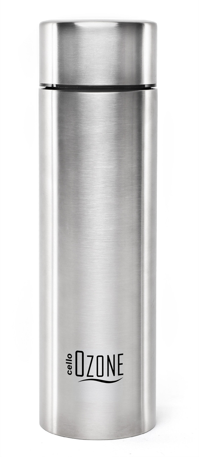 Image of cello H2O Ozone Set of 1 Single Wall Fridge Safe 1000 ml Stainless Steel Bottle