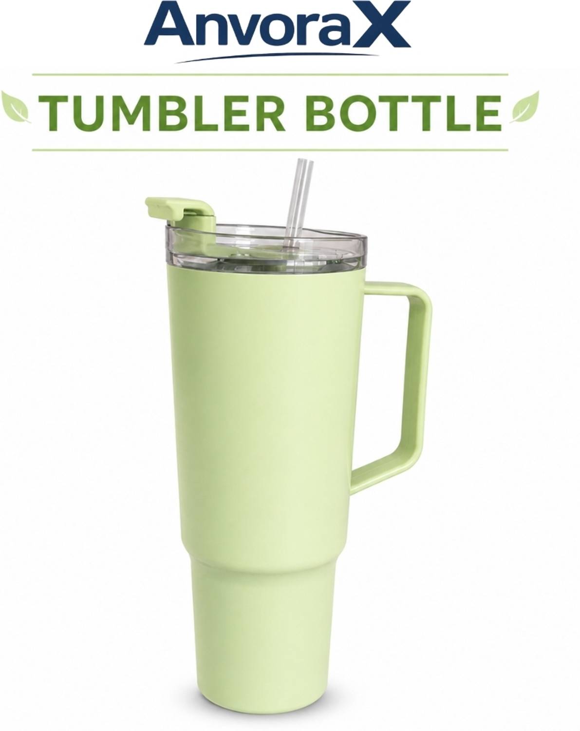 AnvoraX Tumbler Bottle with Handle & Straw | Leakproof | Large Ca...mo