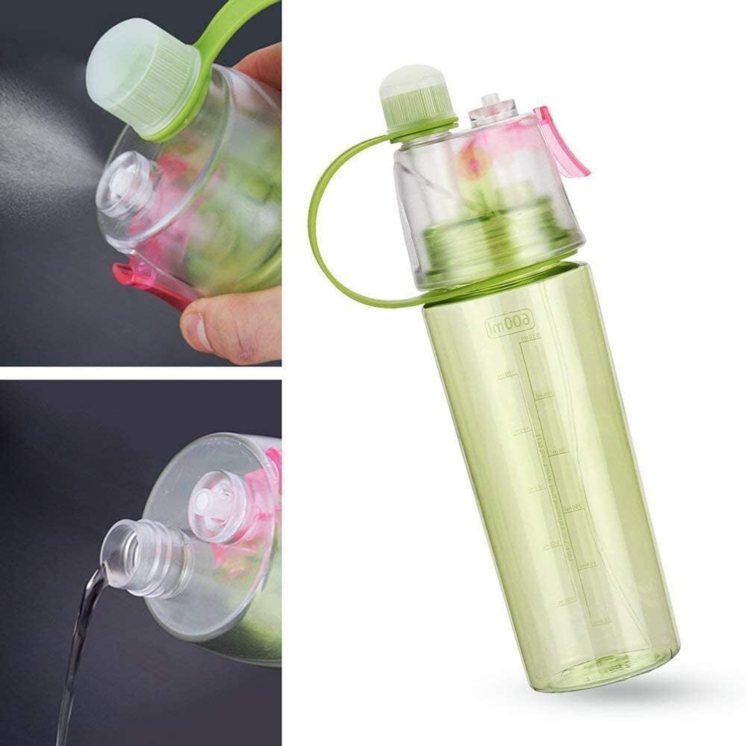 Image of Attilio Spray Water Bottle for Cycling, Running, Gym, Hiking, Drinking, Kids Boys, Girls 600 ml Plastic Bottle