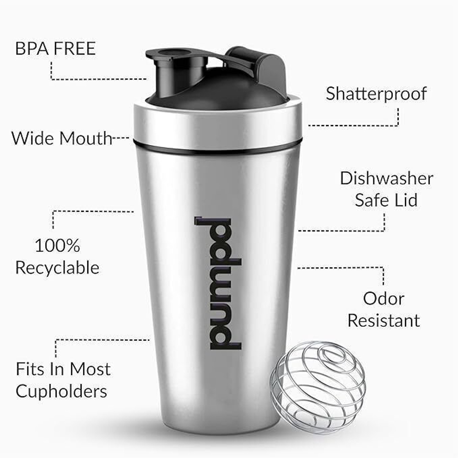 Image of Janus Biotech Protein Shaker 750 ml Stainless Steel Shaker