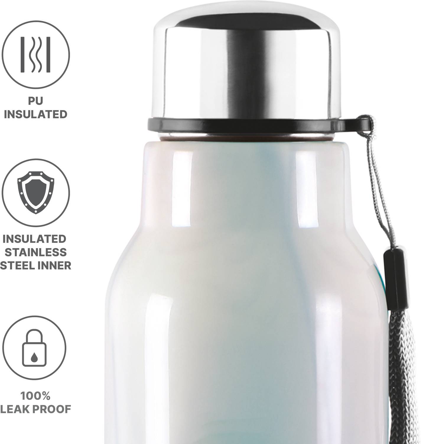 MILTON Steel Marble 900 630ml Aqua Green Bottle - Image 4