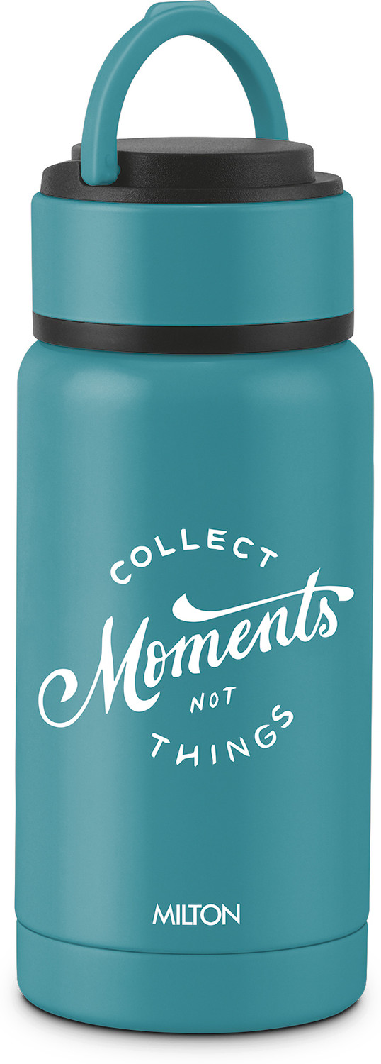 Image of MILTON Tiny 260 Thermosteel Water Bottle 250 ml, Hot and Cold, Leak Proof Lid Teal Blue 250 ml Stainless Steel Bottle